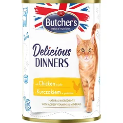 BUTCHER'S Delicious Dinners vištienos gabalėliai drebučiuose kačių šlapias pašaras 400g photo