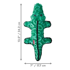 KONG Ballistic Toys Alligator – patvarus pliušinis žaislas — 3 nuotrauka