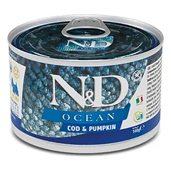 FARMINA N&D OCEAN - DOG Wet Cod&Pumpkin ADULT MINI 140 g (pak.6)