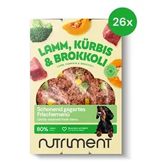 Nutriment šviežias meniu su ėriena, moliūgu ir brokoliais – šaldytas maistas šunims, 20 x 400 g — 3 nuotrauka