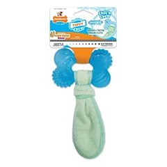 Nylabone Puppy Freezer su skalbimo šluoste - kramtomasis žaislas šuniukams, skirtas užšaldymui