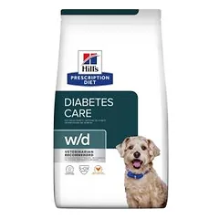 Hills Prescription Diet Diabetes Care w/d Chicken sausas maistas šunims, skirtas svorio kontrolei sergant diabetu, 10 kg