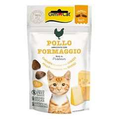 GimCat Crunchy Snacks Vištienos ir sūrio skanėstai katėms, 50 g