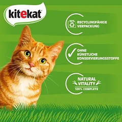 Kitekat šviežumo maišeliai, drėgnas maistas katėms 24 x 85 g, 80 - 99 g — 4 nuotrauka