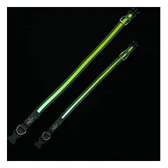 Nomad Tales Spirit USB LED nailoninis antkaklis, neoninis geltonas ir pilkas, Vidutiniams 11–25 kg — 2 nuotrauka