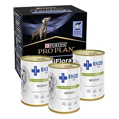 PURINA PVD FortiFlora Dog 30 paketėlių + 3x ENZO VET Atkūrimo dieta šunims 400g