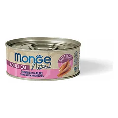 Monge Natural tunas su ančiuviais drebučiuose, drėgnas maistas katėms 80 g