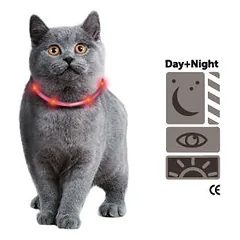 Flamingo LED cat collar VISIO roza 35cm — 3 nuotrauka