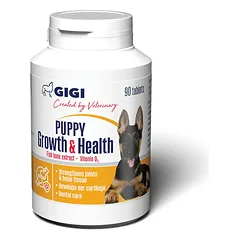 GIGI PUPPY Growth &Support. Papildas šuniukams ir kačiukams sveikam augimui 90tab.