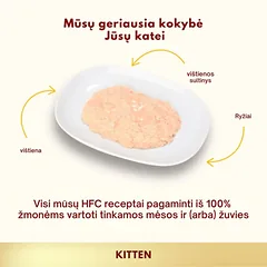Almo Nature HFC Kitten Chicken vištienos konservai jaunoms katėms, 24 x 70 g — 3 nuotrauka