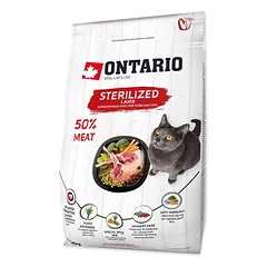 Ontario visavertis pašaras sterilizuotoms katėms Cat Sterilised Lamb, 0,4 kg — 2 nuotrauka