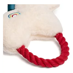 TIAKI vienaragio pliušinis žaislas su virve, žaislas šunims, L 21 x B 20 x H 5 cm — 5 nuotrauka