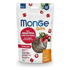 Monge Cat Gift Filled and Crunchy Sterilised Adult with Duck and Cranberries 60 g