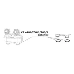 Žarnų prijungimo bloko tarpinės išoriniams filtrams JBL CristalProfi e400/700/900/1,2 (2 vnt.)