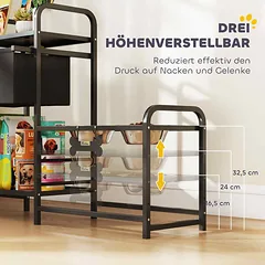 Šunų šėrimo stovas, 2 dubenėliai, 800 ml, 89,5 × 74 × 27 cm — 5 nuotrauka