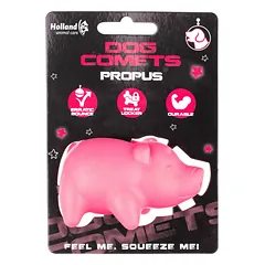 Dog Comets Propus - guminis mini žaislas šunims, kiaulė su skanėsto anga, Różowy / 8cm — 3 nuotrauka