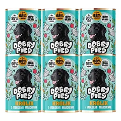 Good Dog Triušis su obuoliais ir morkomis 6x400g