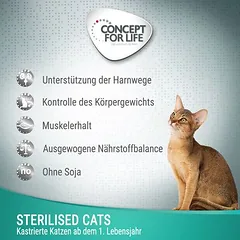 Concept for Life Sterilised Cats su vištiena padaže, drėgnas maistas katėms