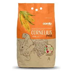Comfy Cornelius Petit kukurūzų granulių kraikas graužikams ir paukščiams, su laukinių braškių aromatu, 7L