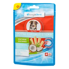 BOGADENT Dental Coconut Sticks Dog vegetariškos lazdelės šunų dantų priežiūrai, 50 g
