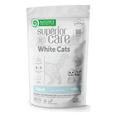 Nature's Protection Superior Care visų veislių suaugusių baltakailių kačių, sausas begrūdis pašaras su silke, 7 kg — 3 nuotrauka