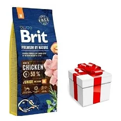 BRIT Premium By Nature Junior M 15kg + STAIGMENA ŠUNIUI