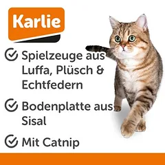 Karlie žaislas katėms Nava iš sizalio ir lufos, 1 vnt. — 3 nuotrauka