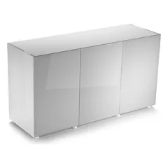 Glossy 150 spintelė stačiakampė balta su durelėmis, 150 cm