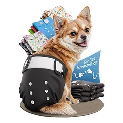 HUND IST KÖNIG itin sugeriančios sauskelnės kalėms (3 vnt.), 3 padėčių reguliavimas, XS (21 - 29cm) — 4 nuotrauka