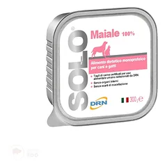 DRN Solo Maiale 100g ir 300g (Kiauliena) konservai Šunims ir katėms