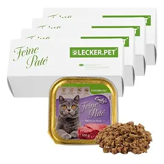 Lyra Pet Lecker.Pet® Emily's Feine Paté su jautiena, drėgnas maistas katėms, 34 x 100 g — 3 nuotrauka