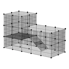Gyvūnų aptvaras PawHut 140x70x105cm., juodos spalvos
