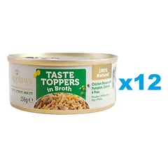 APPLAWS Taste Toppers Vištienos krūtinėlė, moliūgai, žirneliai sultinyje 12x156 g