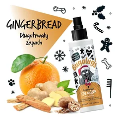 Bugalugs Gingerbread Cologne Kalėdinė Edicija - kvapus purškiklis šunims su šventinio meduolio aromatu, 200ml — 2 nuotrauka