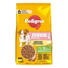 PEDIGREE Junior Mini 500 g mažų veislių šuniukams su vištiena ir daržovėmis