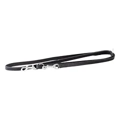 Das Lederband Hundeführleine Vancouver Black/Black