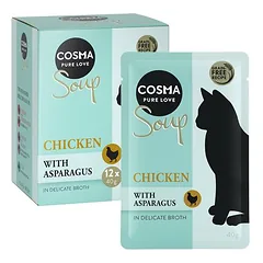 Cosma Soup drėgnas maistas katėms, ekonominė pakuotė 48 x 40 g — 5 nuotrauka