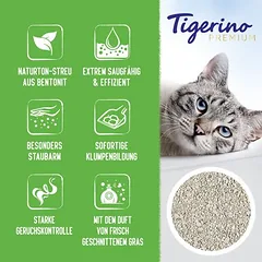 Tigerino Premium kraikas katėms – šviežios žolės kvapas, Ekonominė pakuotė 2 x 12 kg — 2 nuotrauka