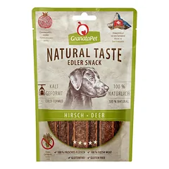 GranataPet Natural Taste Noble Snack Deer - natūralūs mėsos užkandžiai šunims, elnienos juostelės nuotrauka