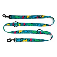 Spalvotas reguliuojamas pavadėlis šunims 4 Funky Pawty Vibes 1,6 cm / 300 cm – S/M — 2 nuotrauka