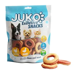 JUKO skanėstas šunims Chicken & Duck Doughnuts vištienos ir antienos spurga