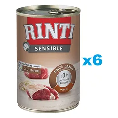 RINTI Sensible ėriena su ryžiais 6x400 g — 1 nuotrauka