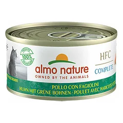 Almo Nature HFC Complete Adult vištiena su žaliosiomis pupelėmis, drėgnas maistas katėms 70 g