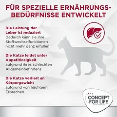 Concept for Life Veterinary Diet Hepatic sausas maistas katėms, > 10 kg — 5 nuotrauka