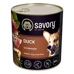 Savory Nassfutter für Hunde mit Ente
