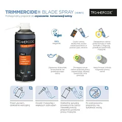 Trimmercide Blade Spray 4in1 - priežiūros ir valymo purškalas peiliukams, 400ml — 2 nuotrauka