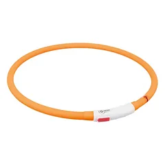 Įkraunamas šviečiantis šunų antkaklis – žiedas, XS-XL, oranžinis, 70 cm — 2 nuotrauka