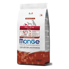 Monge Dry Dog Spec. Line Mini Adult Sausas maistas suaugusiems mažų veislių šunims (su ėriena, ryžiais ir bulvėmis) 0,8 kg