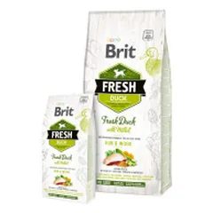 Brit Fresh Duck with Millet Active sausas pašaras aktyviems šunims