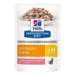Hill's Prescription Diet c/d Multicare Urinary Care su lašiša, drėgnas maistas katėms — 2 nuotrauka